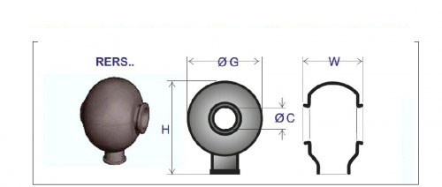 Rodobal 51mm Proteção da junta esféricaArray