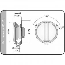 ÓPTICA DE LONGO ALCANCE PARA GRELHA DE 152 MM
