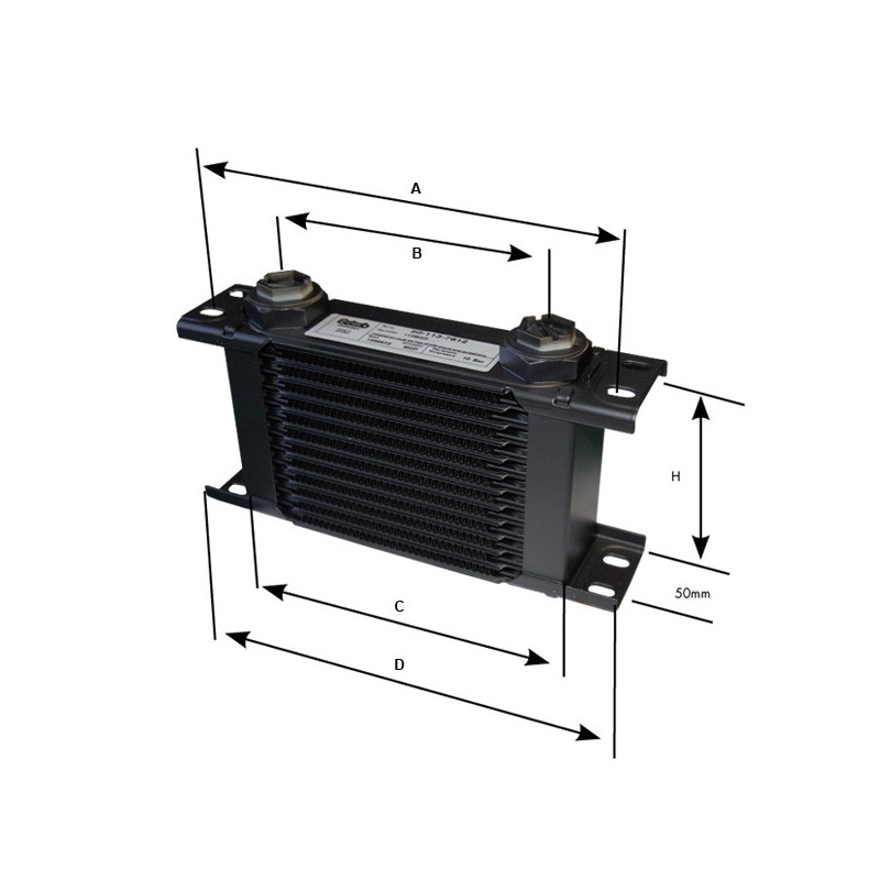 Radiador de óleo Setrab 13 filas M22x150Array