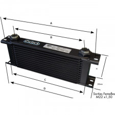Radiador de aceite Setrab 7 filas M22