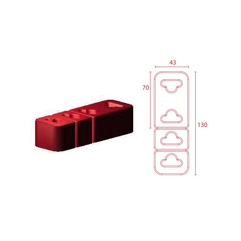Acessório de escape universal Powerflex Silent-blockArray