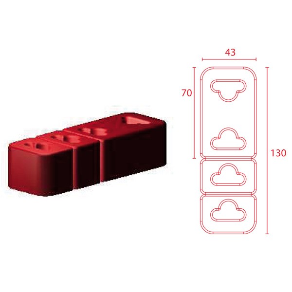 Silent-block Powerflex Fijación Escape universalArray