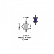 Silent-Block Exhaust 220°C Powersprint thick 21.7mm