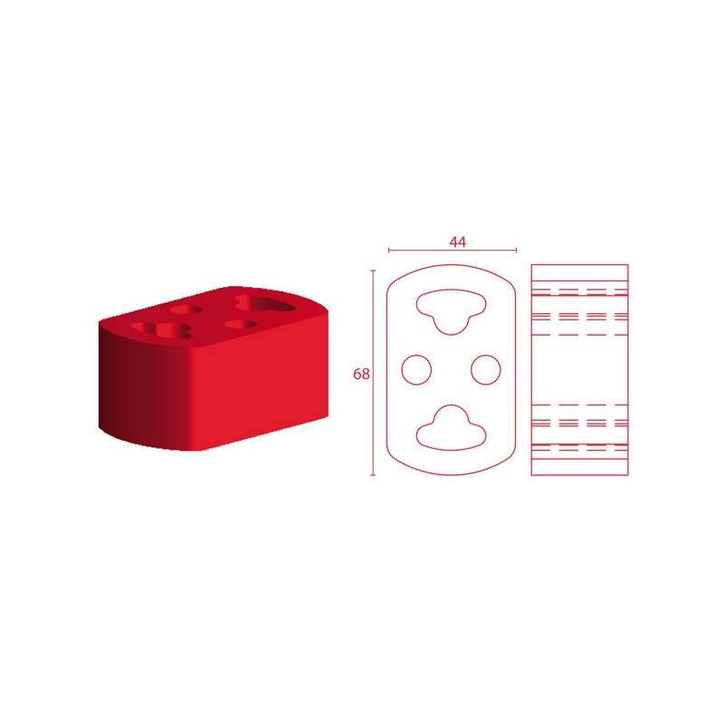 Silent-block Powerflex Escape longitud 44mmArray