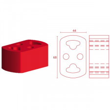 Silent-block Powerflex Comprimento do escape 44 mm