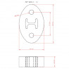 Silent-block Powerflex Montagem do escape 85mm 55mm