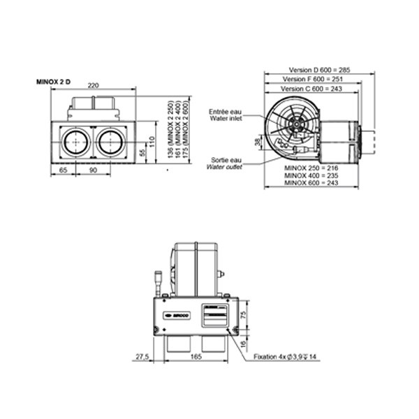 Aquecedor Siroco Minox 12/24V 150W 290m3/h 1.5KgArray