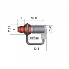 Acoplador Macho 9/16 JIC FIA Gasolina Dash 6