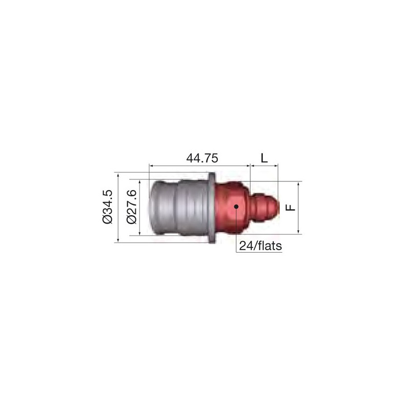 Acoplador Macho Staubli 3/4 JIC FIA Agua/Aceite Dash 8Array