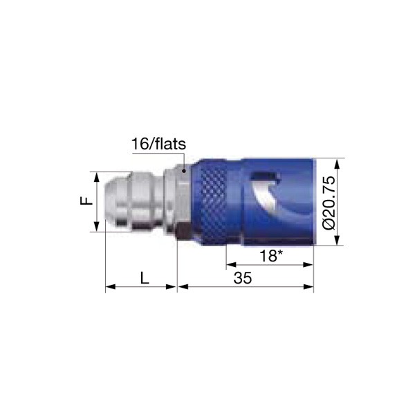 Acoplador fêmea Staubli 7/16 JIC Dash 4Array