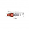 Acoplador Macho Staubli 9/16 JIC FIA Gasolina Dash 6