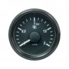 Manómetro de Presión Turbo VDO SingleViu™ 0-2Bares Diámetro 52 Fondo Negro