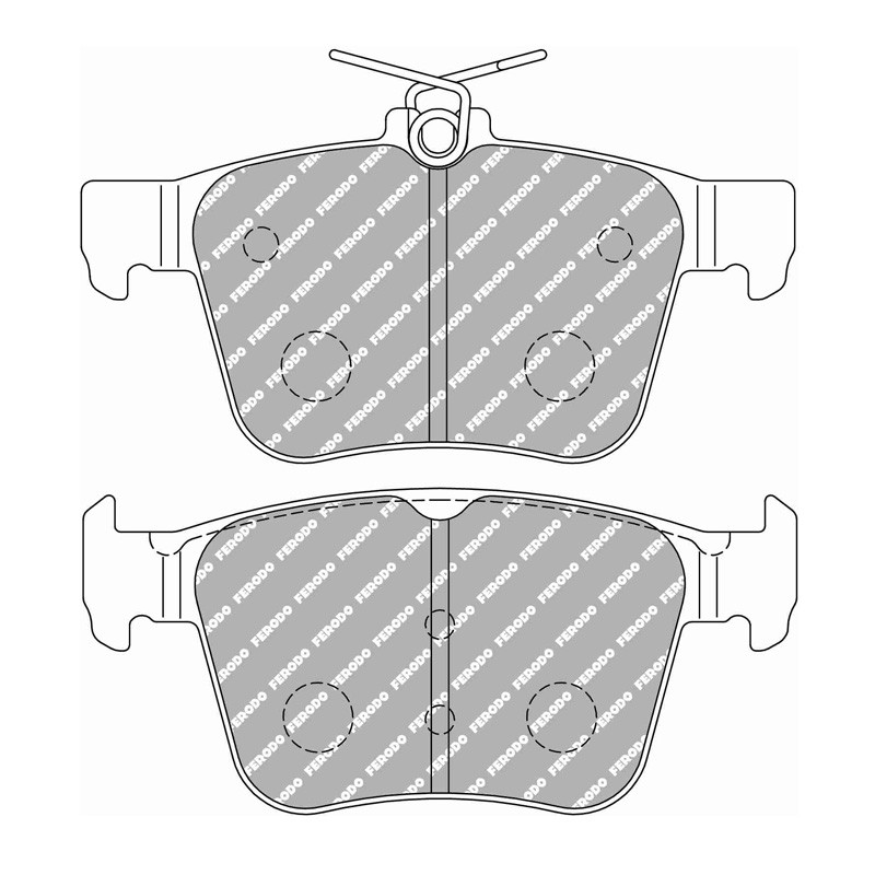 Pastilhas de travão Ferodo DS2500 Traseira Volkswagen Golf GTIArray