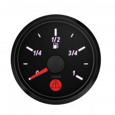 Indicador de nível de combustível VDO Indicador de nível de combustível de 52 mm de diâmetro com fundo preto