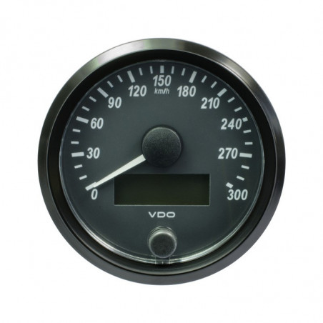 Velocímetro VDO SingleViu diámetro 80mm fondo negro 300km/h