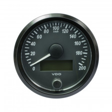 Velocímetro VDO SingleViuâ"¢ Diâmetro 80 Fundo preto 200KM/H