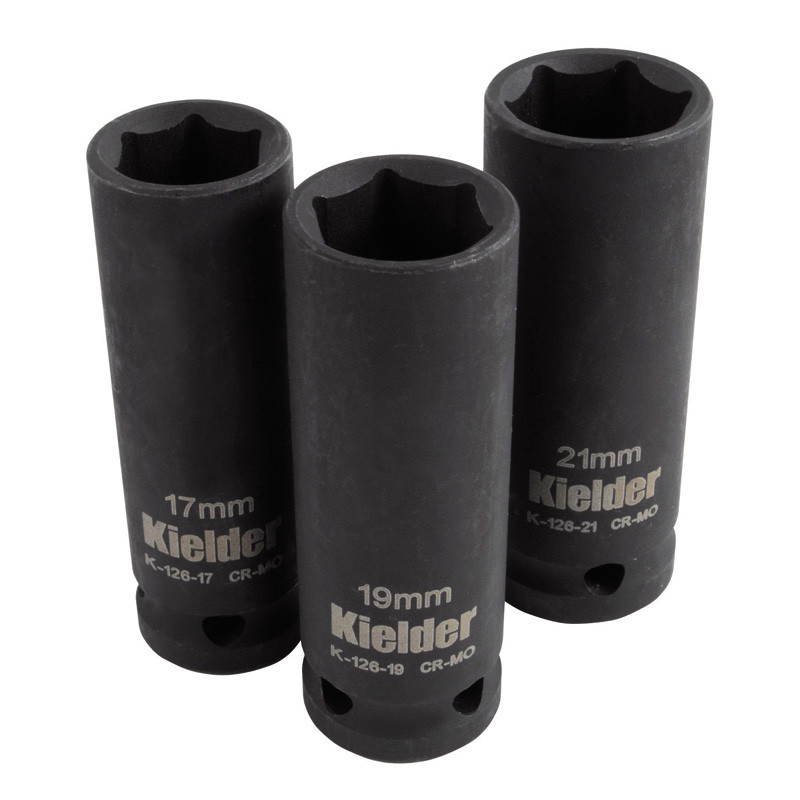 Juego de Casquillos Kielder 3 piezas 1/2" 17/19/21mmArray