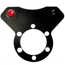 Platina para Volante aluminio 2mm 2 Pulsadores
