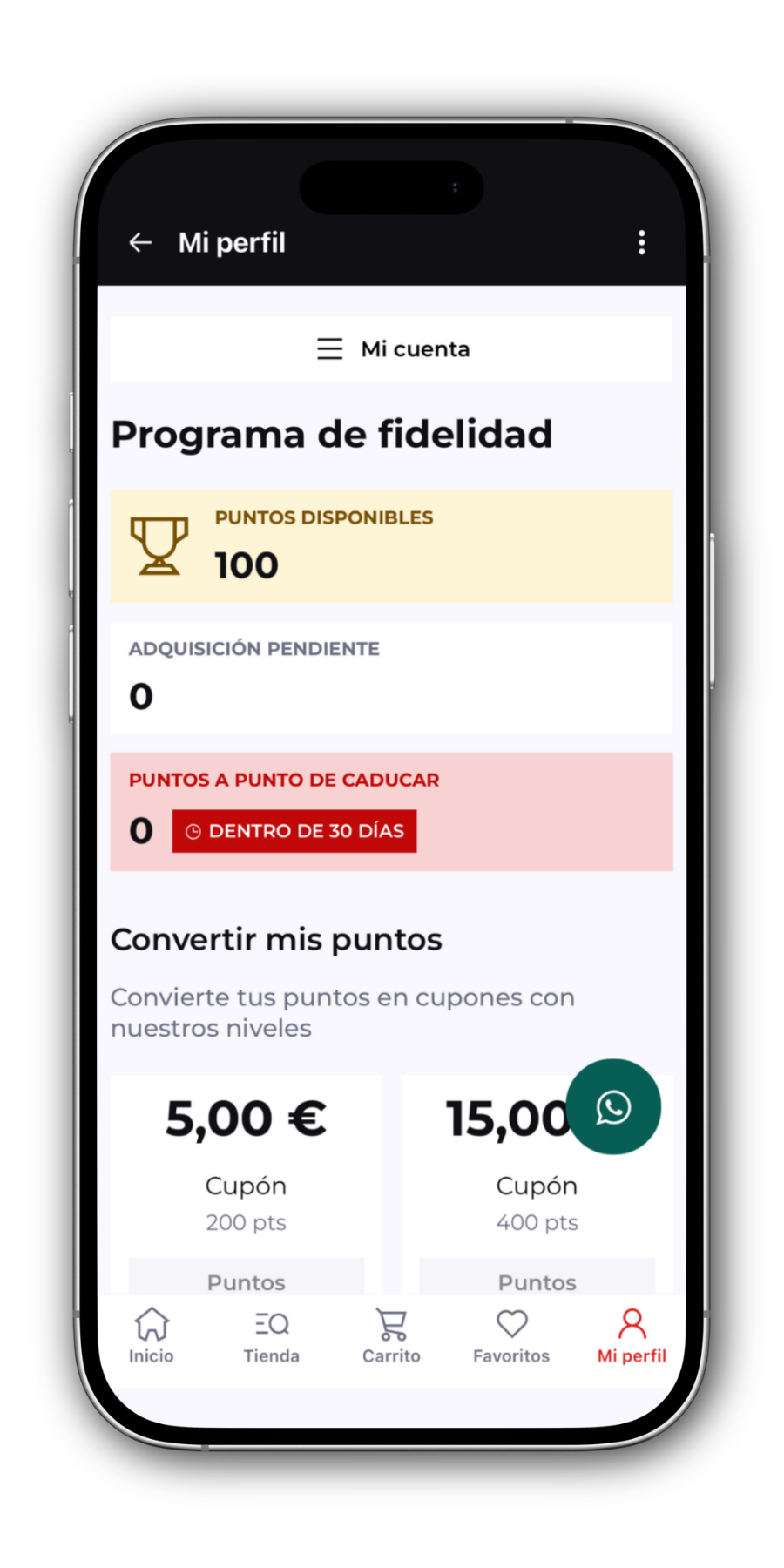 Programa de fidelización en My GT2i